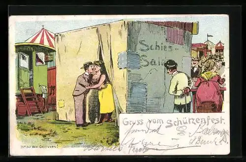 Künstler-AK Schützenfest, Hinter den Kulissen