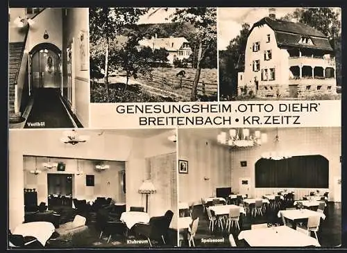 AK Breitenbach / Zeitz, Genesungsheim Otto Diehr, Vestibül, Klubraum, Speisesaal