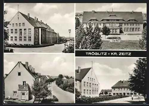 AK Tröglitz /Zeitz, Kalinin-Oberschule, Kindergarten, Teilansicht