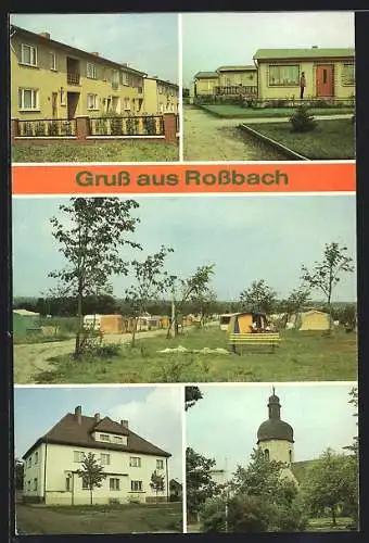 AK Rossbach / Merseburg, Naherholungsgebiet: Campingplatz, Bungalows, Staatliche Arztpraxis