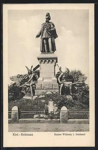 AK Kiel-Holtenau, Kaiser Wilhelm I. Denkmal