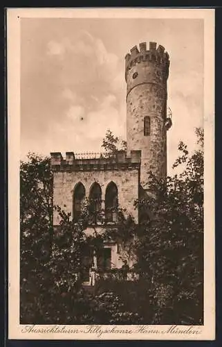 AK Hann. Münden, Aussichtsturm an der Tillyschanze