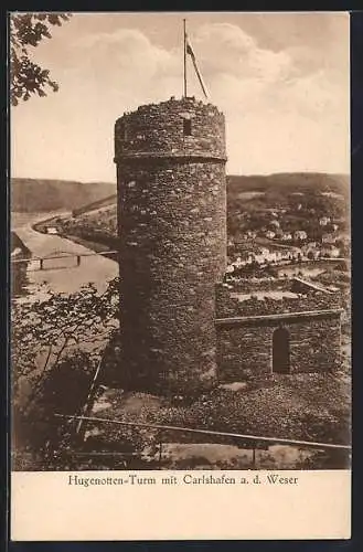 AK Carlshafen a. d. Weser, Am Hugenotten-Turm