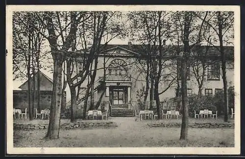 AK Rhoda bei Erfurt, Restaurant Silberblick G. Wökel, Gartenansicht