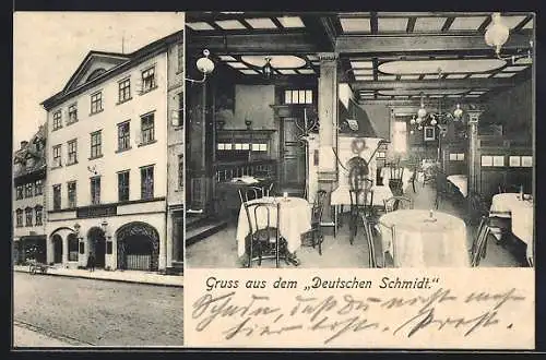 AK Göttingen, Gasthaus Deutscher Schmidt, Hotel Deutscher Hof