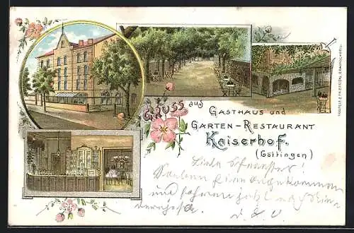 Lithographie Göttingen, Gasthaus u. Garten-Restaurant Kaiserhof