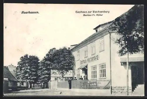 AK Haarhausen / Thür., Gasthaus zur Wachsenburg, Bes. Fr. Möller