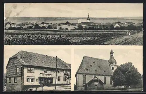 AK Grossbrembach, Gasthaus C. L. Ullrich, Kirche