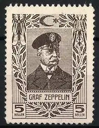 Reklamemarke Graf Zeppelin im Portrait