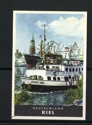 Reklamemarke Fähre Stadt Kiel im Kieler Hafen