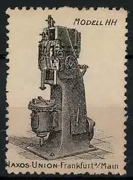 Reklamemarke Naxos Union, Frankfurt / Main, Schleifmaschine Modell HH