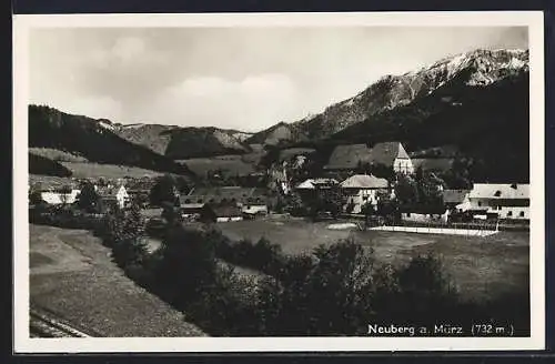 AK Neuberg a. Mürz, Ortsansicht aus der Vogelschau