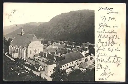 AK Neuberg /Steiermark, Ortsansicht mit Kirche