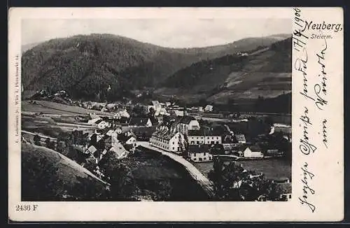 AK Neuberg /Steierm., Ortsansicht aus der Vogelschau