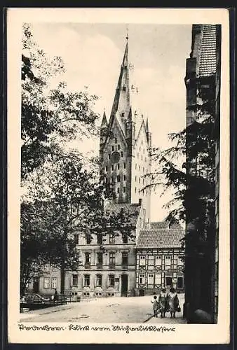 AK Paderborn, Kirche, Fachwerkhaus