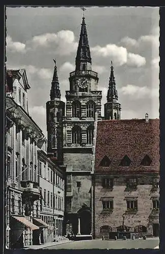 AK Ansbach, St. Gumbertuskirche und Stadthaus