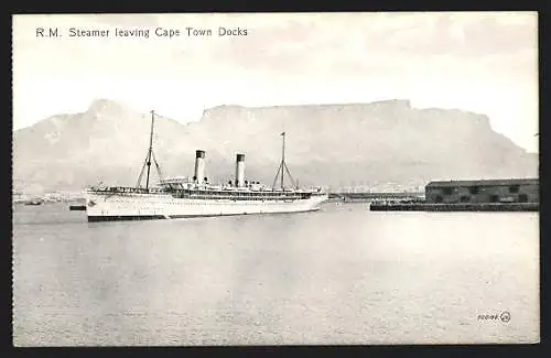 AK Cape Town, RM Steamer leaving Docks