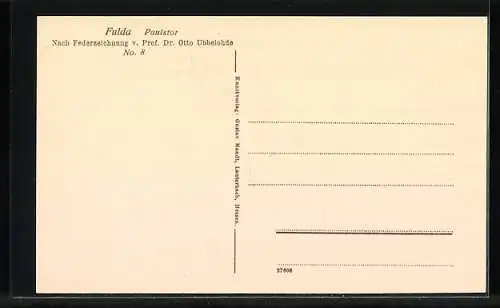 Künstler-AK Ubbelohde: Fulda, Paulstor