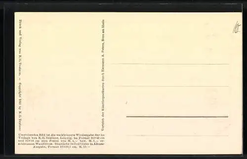 Künstler-AK Diefenbach: Per aspera ad astra, Teilbild 28, Kinderprozession, Silhouetthen