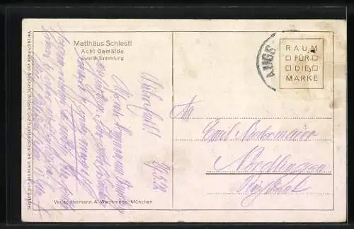 Künstler-AK Matthäus Schiestl: Kirchlein in Franken