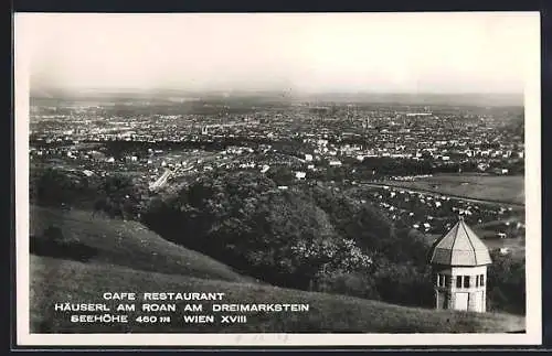 AK Wien, Café Häuserl am Roan am Dreimarkstein, Inh. J. Bodenstein