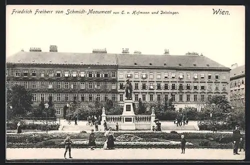 AK Wien, Friedrich Freiherr von Schmidt-Monument von E v. Hofmann und Deininger