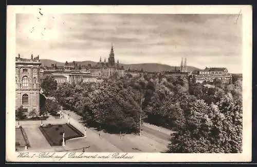 AK Wien, Blick auf Parlament und Rathaus