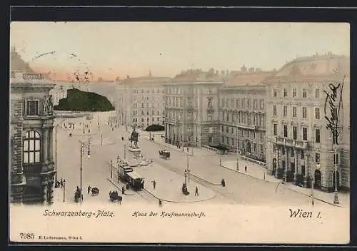 AK Wien, Schwarzenberg-Platz, Haus der Kaufmannschaft