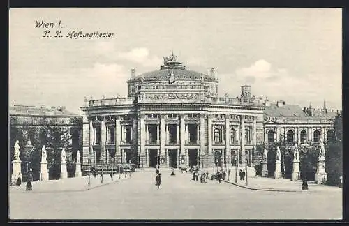 AK Wien, Statuen vor dem K. k. Hofburgtheater