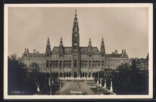 AK Wien, Statuen vor dem Rathaus