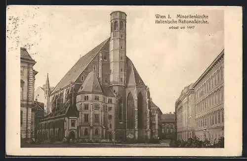 AK Wien, Minoritenkirche, italienische Nationalkirche