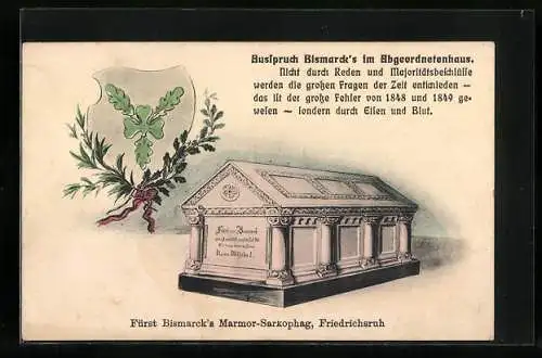 AK Friedrichsruh, Bismarcks Sarkophag