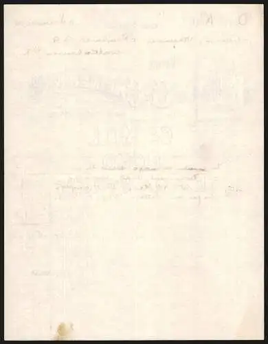 Rechnung London 1938, Firma G. Greiner & Co., 10 & 12 Milton Street, Ansicht der Ladenfront