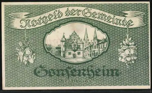 Notgeld Gonsenheim 1923, 500000 Mark, Fünfhunderttausend Mark mit Stadtansicht und Wappen, Lit. A, Nr. 19255