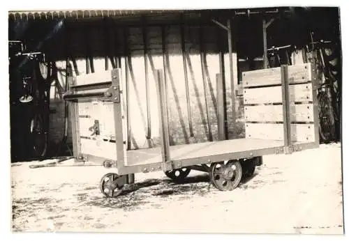 42 Fotografien Musterstücke Firma Briwitzer & Friedländer Frankfurt / Main, Transportwagen, Karren, Hebewagen