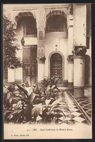 AK Fez, Cour intérieure de Maison Arabe