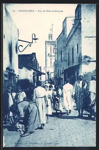 AK Casablanca, Rue de Salé et Mosquée