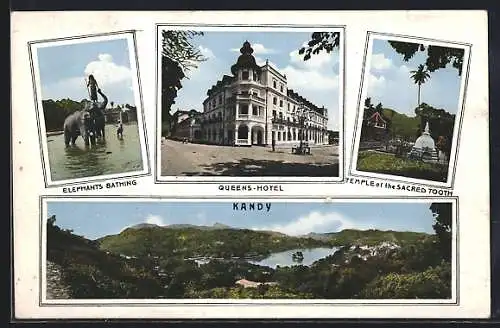 AK Kandy, Queens-Hotel, Temple of the Sacred Tooth, Elephants Bathing