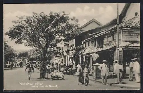 AK Colombo, York Street Corner, looking towards Barracks