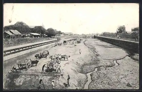 AK Ceylon, Lotus Pond Canal under construction