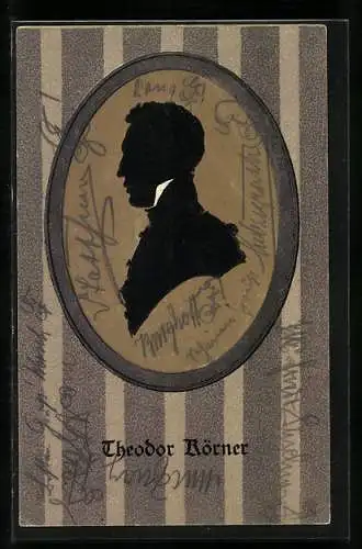 AK Seitliche Silhouette von Theodor Körner