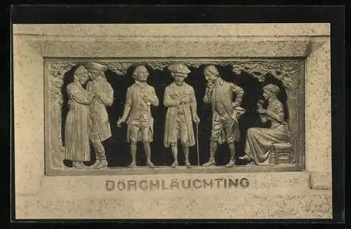 AK Relief zu Fritz Reuters Dörchläuchting