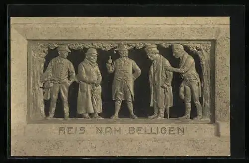 AK Fritz Reuter`s Werke an sin Denkmal in Stemhagen, Reis Nam Belligen