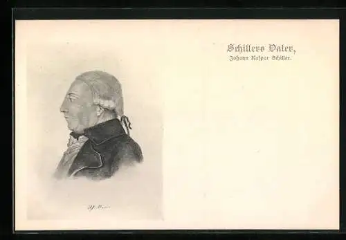 Künstler-AK Schillers Vater Johann Kaspar