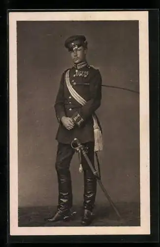 AK Unser Hindenburg als Leutnant und Adjutant im Dritten Garde-Rgt, zu Fuss, im Feldzug 1870 /71