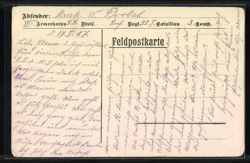 Künstler-AK Handgemalt: Quartier in Kötzingen