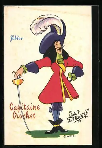 AK Reklame für Tobler, Capitaine Crochet, Comic von Walt Disney
