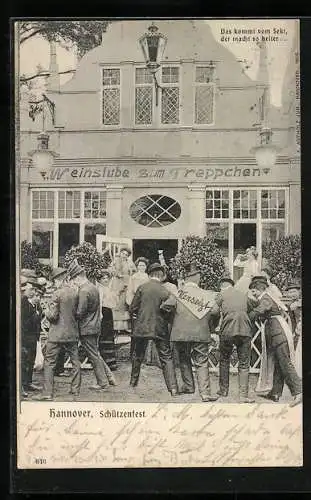 AK Hannover, Schützenfest 1906, Weinstube zum Treppchen