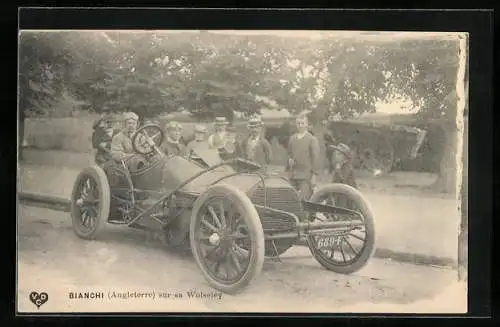 AK Bianchi sur la Wolseley, Rennauto