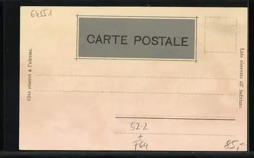 Lithographie Biarritz, Le Rocher de la vierge et la digue, Killinger & Faivret, Berg mit Gesicht / Berggesichter